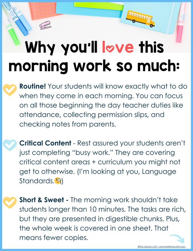 Math Morning Work 5th Grade Bundle | Printable | Google Slides and Forms