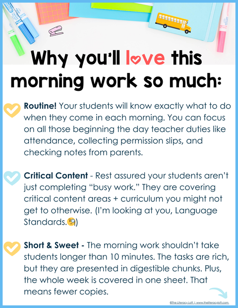 Math Morning Work 3rd Grade Bundle | Printable | Google Slides and Forms