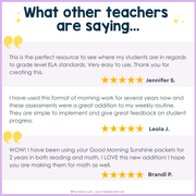 9th Grade Reading Comprehension ELA Morning Work Assessment Bundle High School