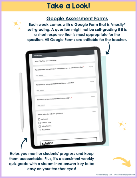 8th Grade ELA Daily Review and Weekly Assessment Bundle