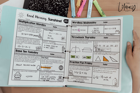 ELA and Math Morning Work Grades 4-6 Bundle