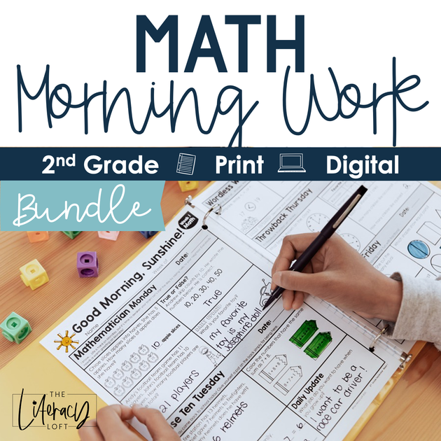 Math Morning Work 2nd Grade Bundle | Printable | Google Slides and For ...