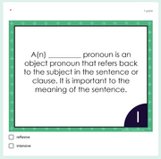 Reflexive and Intensive Pronouns Task Cards 6th Grade | Google Apps
