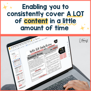 9th Grade ELA Back to School Reading Comprehension Grammar High School - September