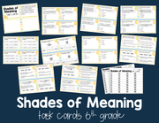 Shades of Meaning Task Cards 6th Grade | Google Apps