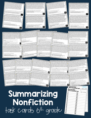 Summarizing Informational Texts Task Cards 4th-5th Grade | Distance Learning | Google Apps