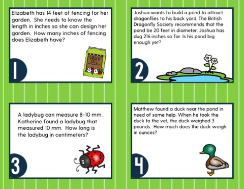 Converting Units of Measurement Task Cards {Spring into Measurement!}