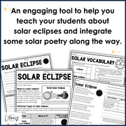 Solar Eclipse 2024 Reading Comprehension Passages Spring Activities Worksheets