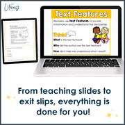 Text Features 4th-5th Grade Worksheets Anchor Charts Scavenger Hunt Posters