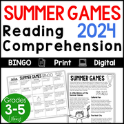 Summer Olympics 2024 Paris Summer Games Reading Comprehension Passages Activity