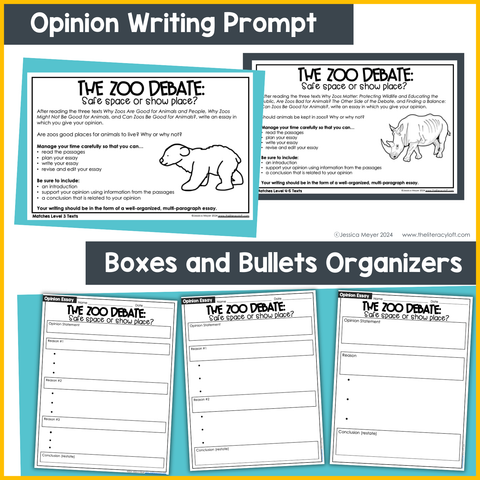 Opinion Writing Essay Prompt Nonfiction Reading Comprehension Differentiated