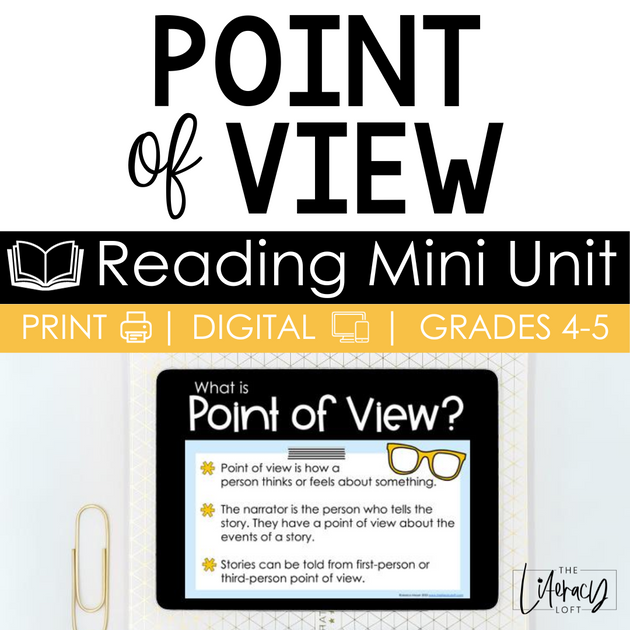 Point of View 4th and 5th Grade Reading Comprehension Passages, Anchor