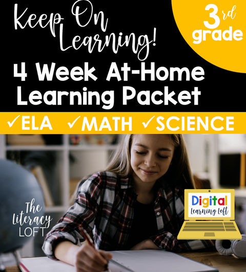 4 Week At Home Learning Packet (3rd Grade) | Distance Learning | Google Slides