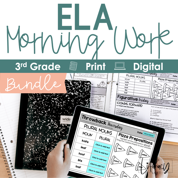 ELA Morning Work 3rd Grade (Bundle) | Printable | Google Apps