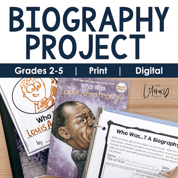 Biography Project {Grades 2-5} | Distance Learning | Google Slides