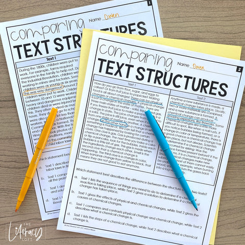 Comparing Text Structures
