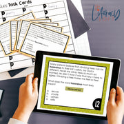 ELA Task Cards Bottomless Bundle Grades 3-5 | Google Slides | Forms