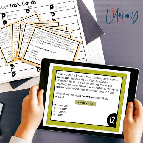 ELA Task Cards Bottomless Bundle 4th Grade I includes Google Slides I Forms