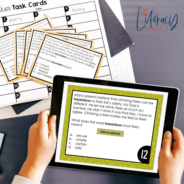 ELA Task Cards Bottomless Bundle Grades 4-6 I includes Google Slides I Forms