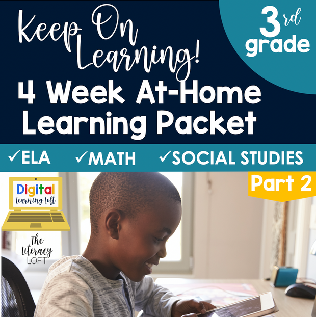 4 Week At Home Learning Packet Part 2 (3rd Grade) | Distance Learning | Google Slides
