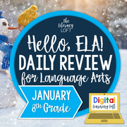 ELA Daily Review 8th Grade {January} I Distance Learning I Google Slides and Forms