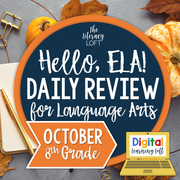 ELA Daily Review 8th Grade {October} | Distance Learning | Google Slides and Forms