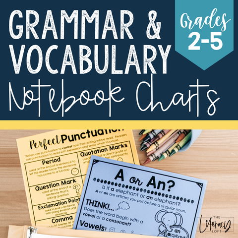 Grammar & Vocabulary Notebook Charts