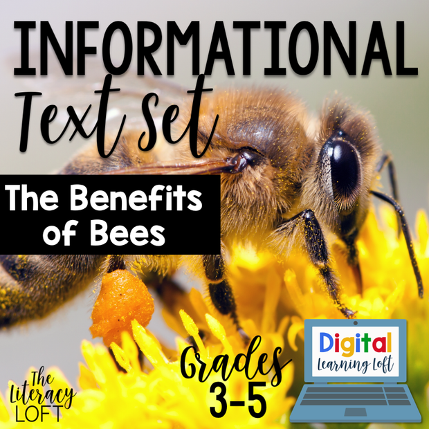 Informational Text Set {The Benefits of Bees} | Distance Learning | Google Slides