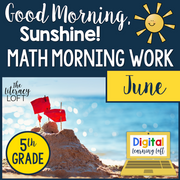 Math Morning Work 5th Grade {June} | Distance Learning | Google Slides
