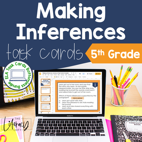 Making Inferences Literature 5th Grade | Distance Learning | Google Slides & Forms