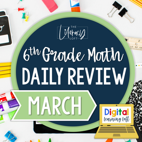 Math Daily Review 6th Grade {March} | Distance Learning | Google Apps