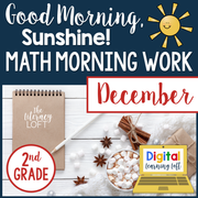 Math Morning Work 2nd Grade {December} I Distance Learning I Google Apps
