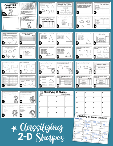 Math Task Cards for the Year Bundle (5th Grade) Google Slides & Forms