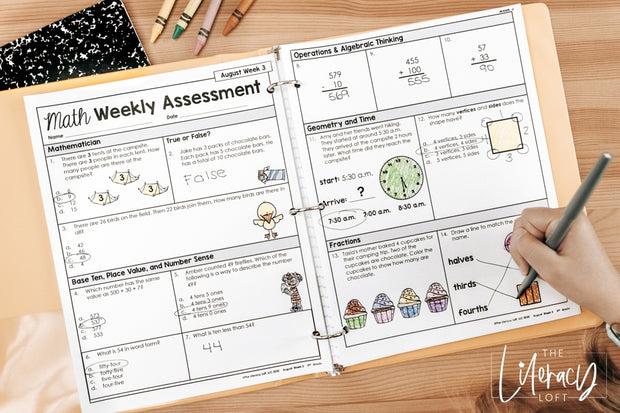 Math Weekly Assessments – The Literacy Loft