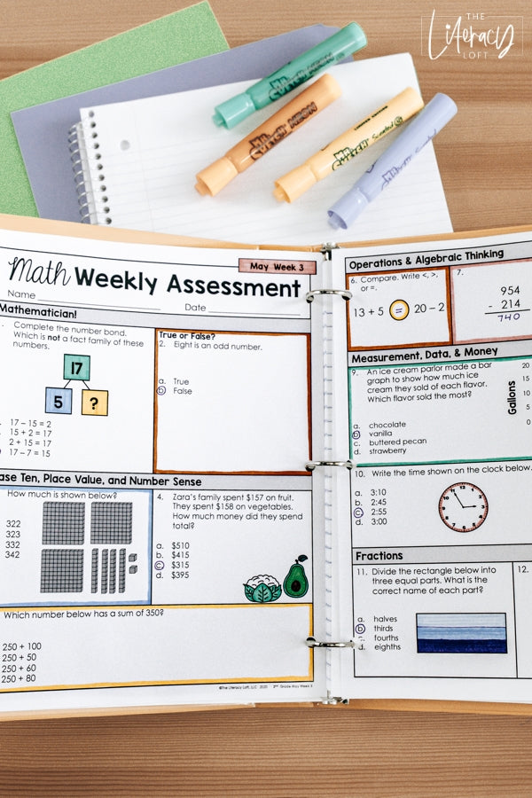 Math Weekly Assessments – The Literacy Loft
