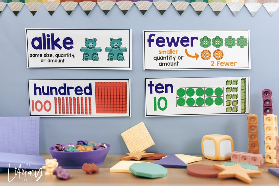 Printable Kindergarten Math Vocabulary Word Wall Printable Word Walls