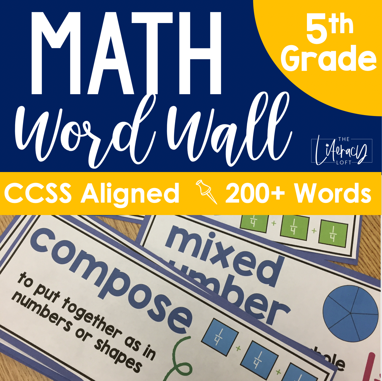 Math Word Wall 5th Grade - Vocabulary Cards