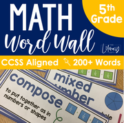 Math Word Wall {5th Grade}