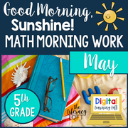 Math Morning Work 5th Grade {May} | Distance Learning | Google Slides