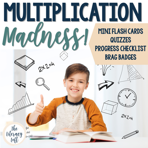 Multiplication Flash Cards, Quizzes, Brag Badges