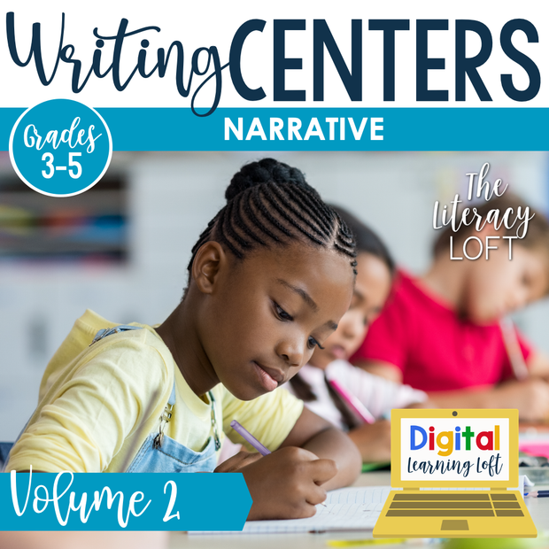 Writing Centers (Volume 2 Narrative) | Distance Learning | Google Slides