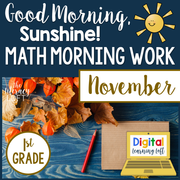Math Morning Work 1st Grade {November} | Distance Learning | Google Apps