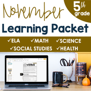 November No Prep Packet 5th Grade