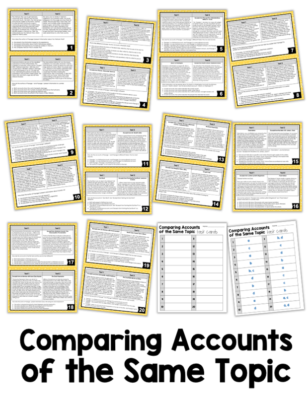Comparing Accounts of the Same Topic 4th and 5th Grade I Google Slides and Forms