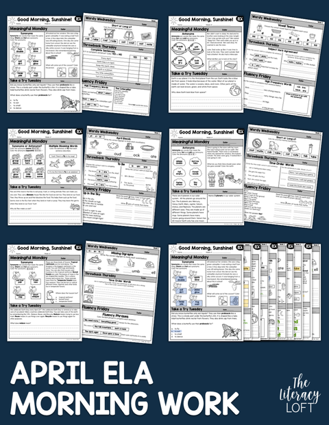 ELA Morning Work 1st Grade Bundle | Printable | Google Apps
