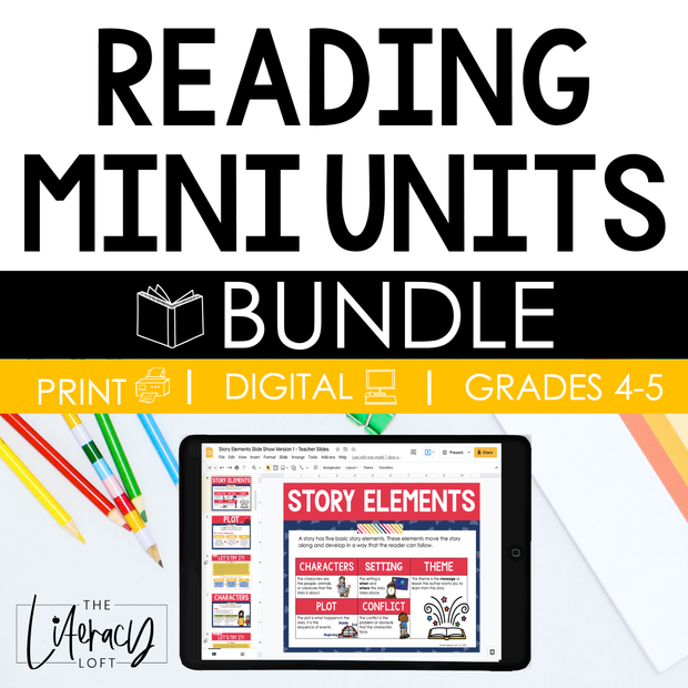 Reading Unit Reading Mini Units – The Literacy Loft