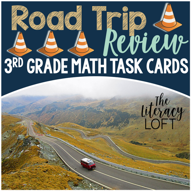 Multiplication, Division & Fraction Task Cards {Road Trip Theme}