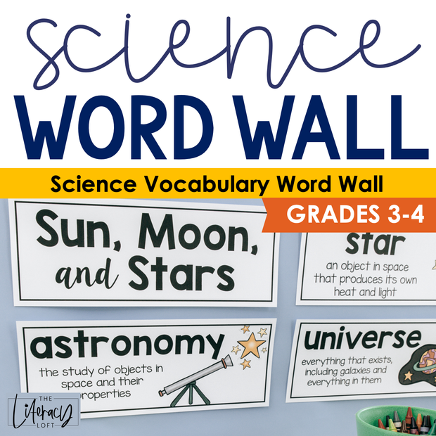 Science Vocabulary Word Wall {Grades 3-4}