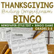 Thanksgiving Reading Comprehension Bingo