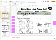 1st Grade ELA Morning Work (April) | Distance Learning | Google Slides